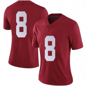 NCAA Women's Alabama Crimson Tide #8 Christian Harris Stitched College Nike Authentic No Name Crimson Football Jersey SX17Y07DW